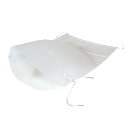 Vestil 26"x14.75x1/16" Reclosable Poly Bag, White PWB-SAND-W